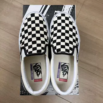 [1회 착용] vans 스케이트 슬립온 체커 23.5cm