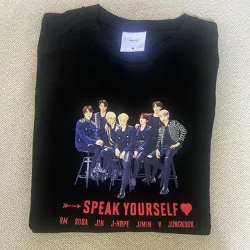 BTS 블랙 티셔츠 L