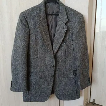 그레이 트위드 테일러드 자켓