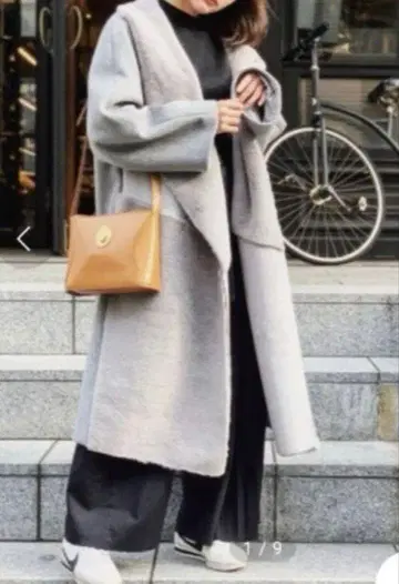 FEMIND 무스탕 롱 코트