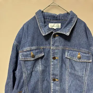 Poradian Bird 데님 자켓(L) 베티짱 백 프린트