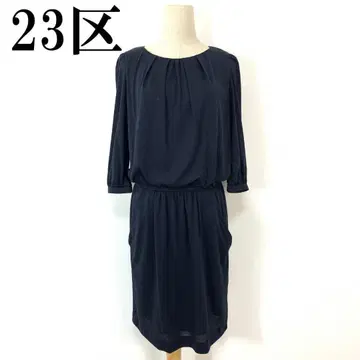 23구 23KU 티셔츠 원피스 네이비 38 B386