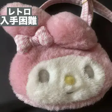 구하기 어려움 레어 마이멜로디 복슬복슬 파우치 지갑 미니백 sanrio