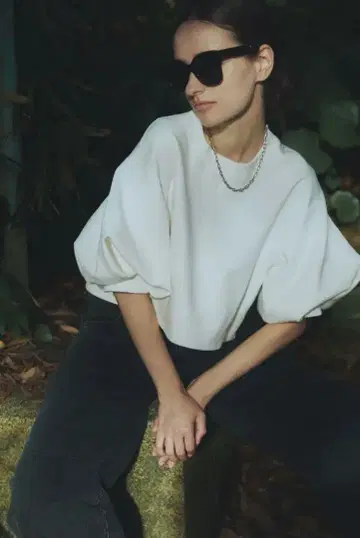 블루 레어, 스위트 벌룬 풀오버, 화이트
