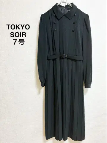 [새상품급] TOKYO SOIR 도쿄소아르 예복 블랙 포멀 원피스 7호