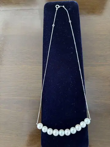 심플 펄 목걸이 약 40cm