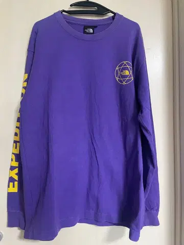 THE NORTH FACE 보라색 긴팔 티셔츠 L