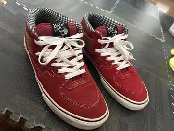레어 컬러 Half Cab 하이컷 스니커즈 레드 27cm