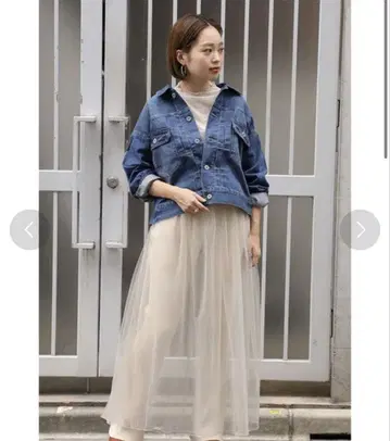 ROSE BUD 오버 사이즈 데님 자켓