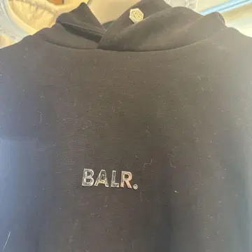 BALR. 블랙 후드 부착 후드티