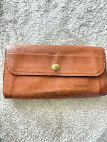 일비종떼 장지갑 가죽 카멜