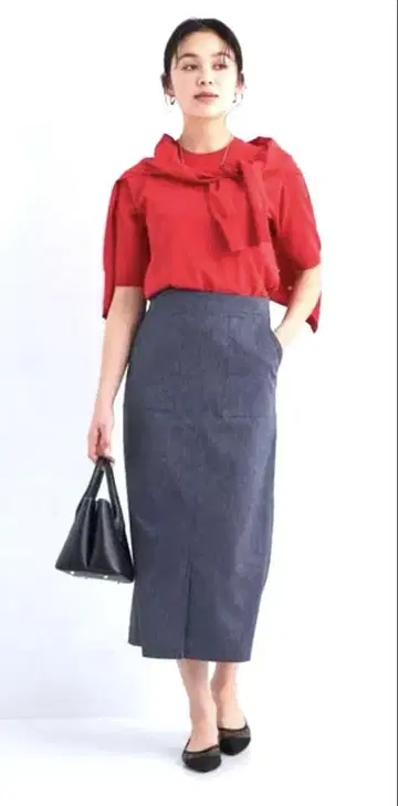 UNITED ARROWS 롱 스커트 M 네이비 정가 11990엔