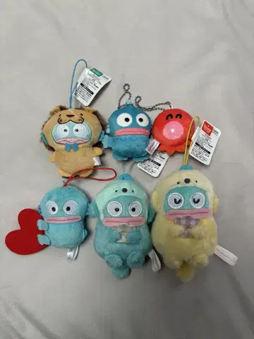 캐릭터 봉제 인형 스트랩 7개 세트