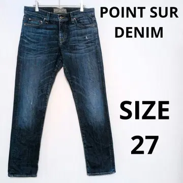 POINT SUR DENIM 테이퍼드 데님 팬츠 로우라이즈 스트레치