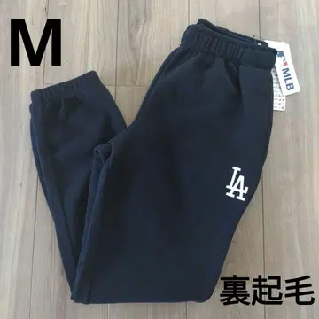 MLB LA 다저스 롱 팬츠 맨투맨 자수 로고 블랙 속기모 M