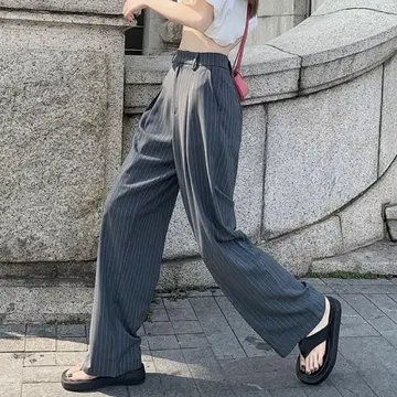 SENDOO 핸섬 캐주얼 팬츠 스트라이프 슬랙스