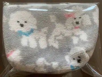페이러 모후모후 완찬 보트형 파우치 S 실버 그레이