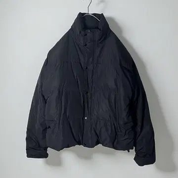 구제 의류 다운 자켓 아우터 블랙 덕다운 페더 드로 코드