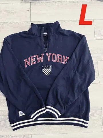 Schott NEW YORK 하프 지퍼 맨투맨