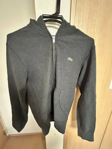 LACOSTE 그레이 풀 지퍼 후디 US XXS