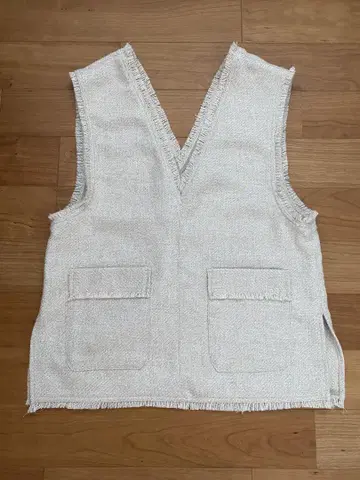 심플리시떼 V넥 프린지 베스트