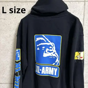 XL-ARMY 고릴라 그래픽 후드티 블랙 L 사이즈