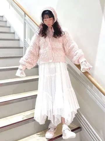 merry jenny 몰 샤기 콤비 가디건