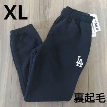 다저스 스웨트 팬츠 속기모 자수 로고 블랙 XL 남성용