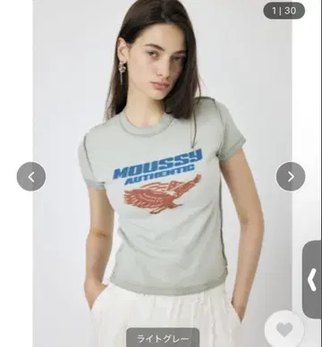 moussy bleeding ink moussy T셔츠 라이트 그레이