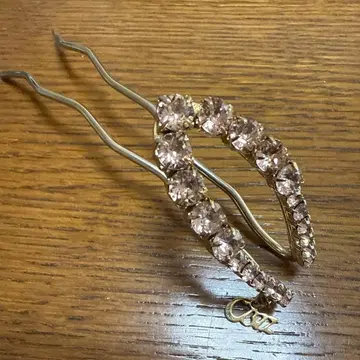 핑크 크리스탈 장식 헤어스틱