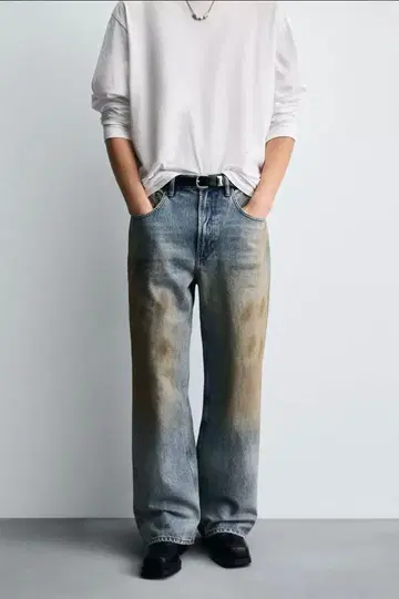 ZARA 빈티지 가공 배기 핏 청바지
