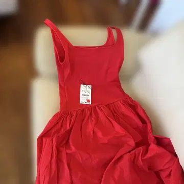 ZARA 빨간색 슬리브리스 롱 원피스 M