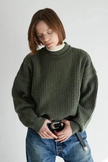 YASHIKI 야시키 23A/W Tofu Knit 그린 사이즈 1