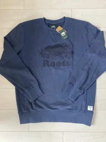 Roots 캐나다 남성용 트레이닝복 맨투맨 네이비 사이즈 L