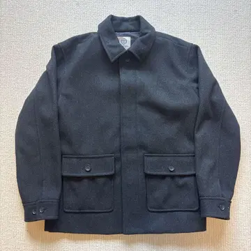 HARVARD 블랙 피 코트 울 코트 L