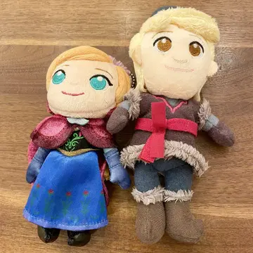 겨울왕국 안나 & 크리스토프 봉제 인형 키체인