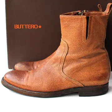 BUTTERO 브라운 사이드 지퍼 부츠 사이드 고아 이탈리아제