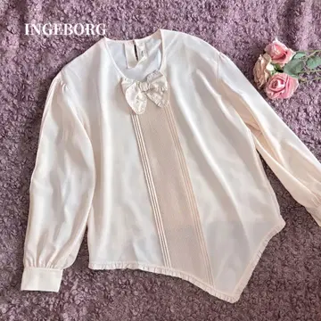 잉게보그 INGEBORG 블라우스 셔츠 피코프릴 리본