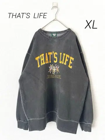 THAT'S LIFE 로고 맨투맨 차콜 그레이 XL
