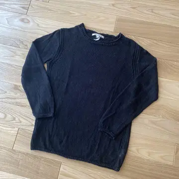 최종 가격 Vlas blomme 린넨 니트 블랙 긴팔