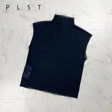 새상품 PLST 시어 보틀넥 프렌치 슬리브 블랙 사이즈 M*FD891