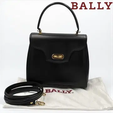 BALLY 2way 숄더 핸드백 블랙 골드 금장 장식 관혼상제