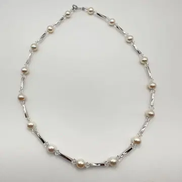 귀여운 펄 목걸이 스털링 925 실버 진주