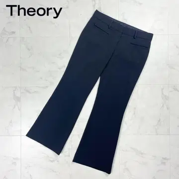 띠어리 프론트 포켓 세미 플레어 팬츠 블랙 사이즈 2*FD897