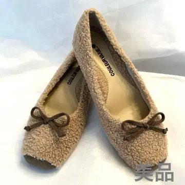 새상품급 크롤 발리에 플랫 펌프스 브라운 23.5 cm 3E