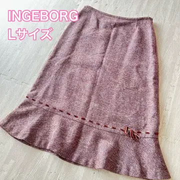 INGEBORG 플레어 스커트 L 사이즈 핑크 계열