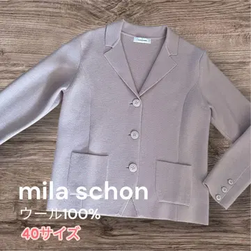 mila schon 울 100% 테일러드 자켓 옅은 핑크 40