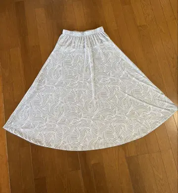 훌라댄스용 화이트 롱 스커트