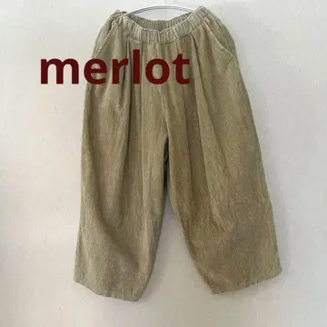 merlot 멀로 여성용 코듀로이 팬츠 베이지 턱