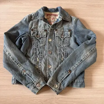 TRUE RELIGION 데님 자켓 라이트 블루 안감 부착